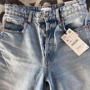 Zara Straight High Waisted Jeans